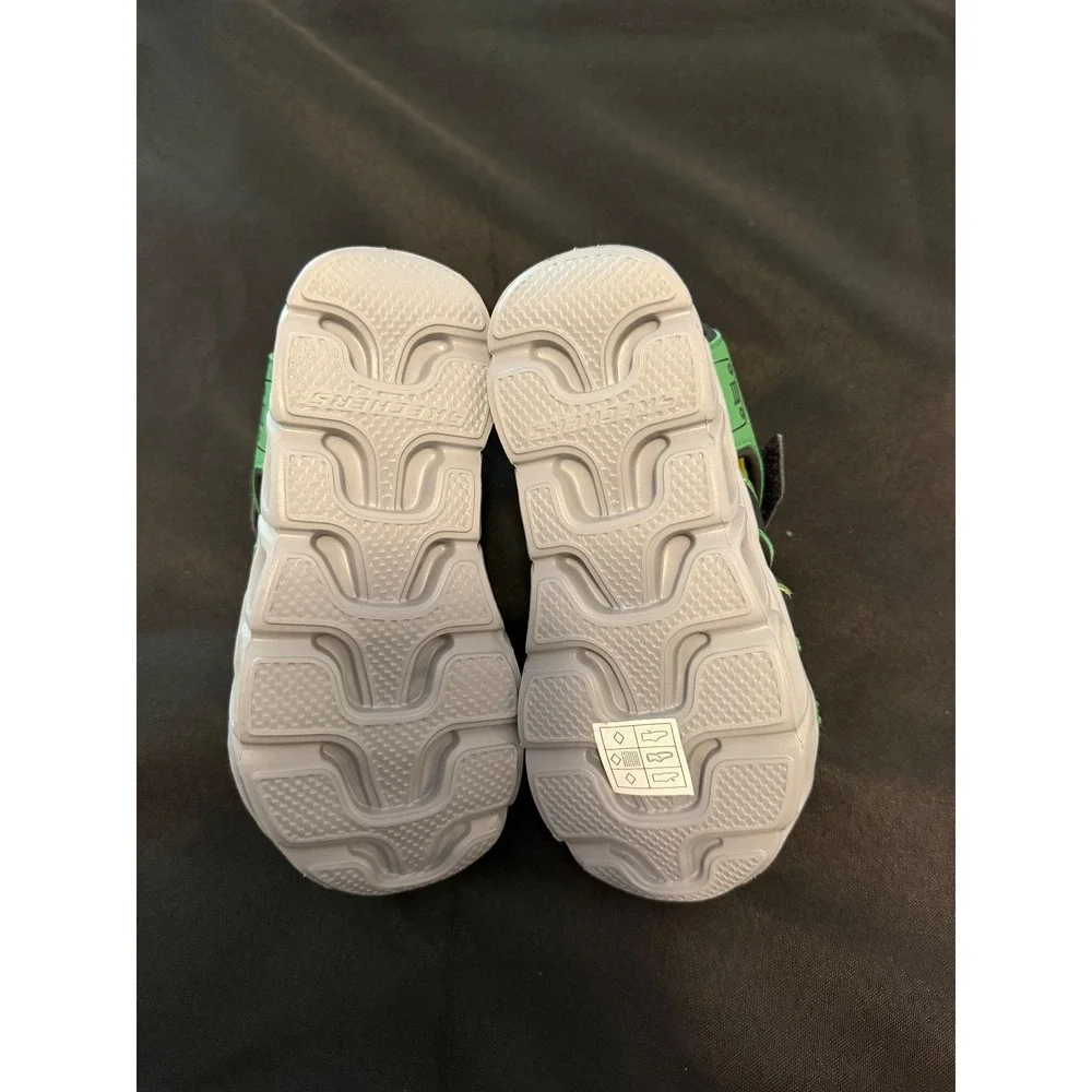 Skechers John Deere Boys Light Up Sandals Green Black 407070L Size 11